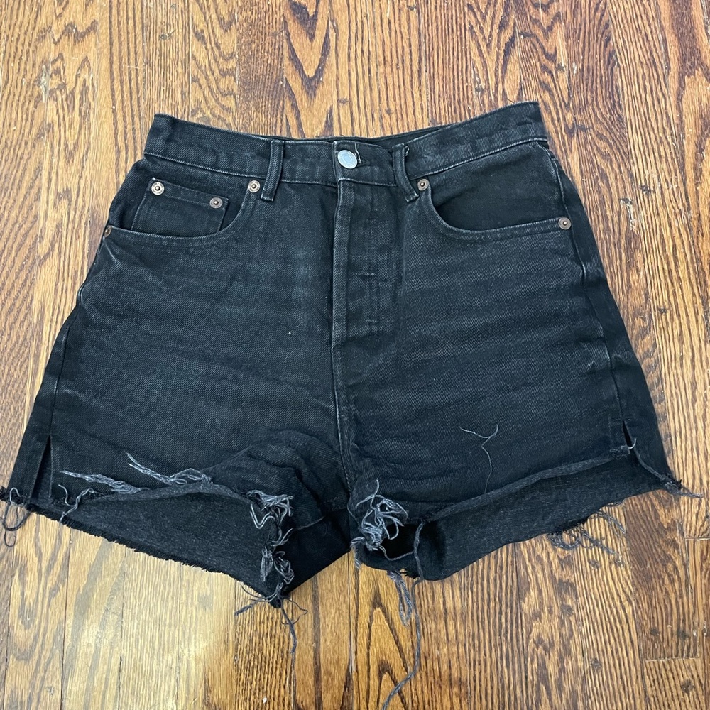 Black denim Zara shorts